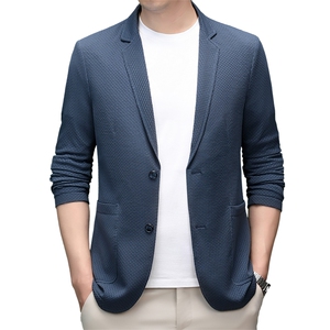CR25128高品质泡泡纱男士休闲西装主推图片