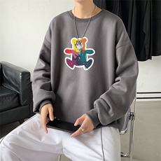 Y2474P38男2024春秋季运动开衫潮牌ins潮流休闲上衣圆领卫衣，男装卫衣，星座510A-1