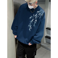 抖音品质秋季新款风纯棉印花宽松圆领卫衣wycm262特批28-控49，男装卫衣，星座605(原A050)