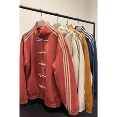 AA2036P58新中式风盘扣外套男棒球服三条杠运动开衫夹克，男装夹克，电商B323A