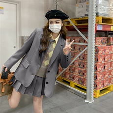 学院风百褶裙套装P165-K238，女装套装/套裙，2C299