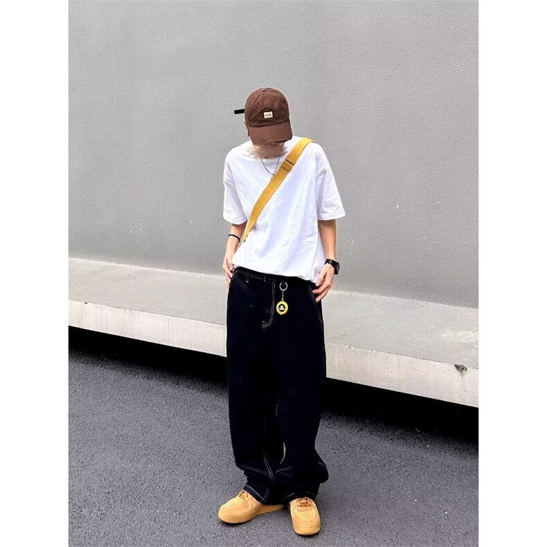 W336-P48简约新款百搭复古高街美式牛仔裤流行男女同款,男装牛仔裤,星座911-1