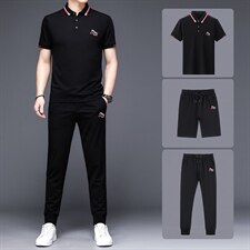 冰丝短袖男士运动套装新款男装夏季t恤速干休闲短裤宽松潮流，男装休闲套装，电商B212（原钱塘6029）