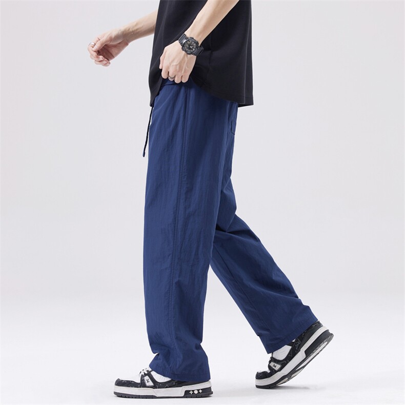 黑色运动微喇裤男春夏2025新款显瘦垂坠感休闲美式卫裤DY582-P70,男装休闲裤,电商A178-1