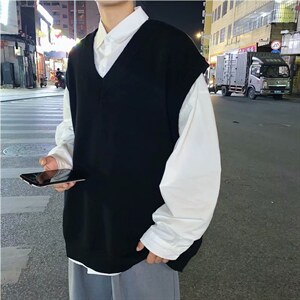 毛衣马甲外套潮流韩版针织背心港风潮牌情侣坎肩上衣MJ8802-P30，男装背心/马甲，星座1008-2