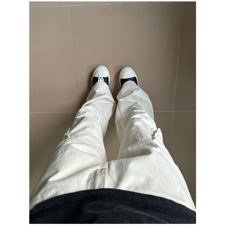 日系工装休闲裤子男美式宽松直筒运动裤复古阔腿vibe长裤 KX801图片