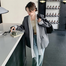 现货主推花边西装210-99118-P145-K2182025年秋季，女装西装，韩蜜菓