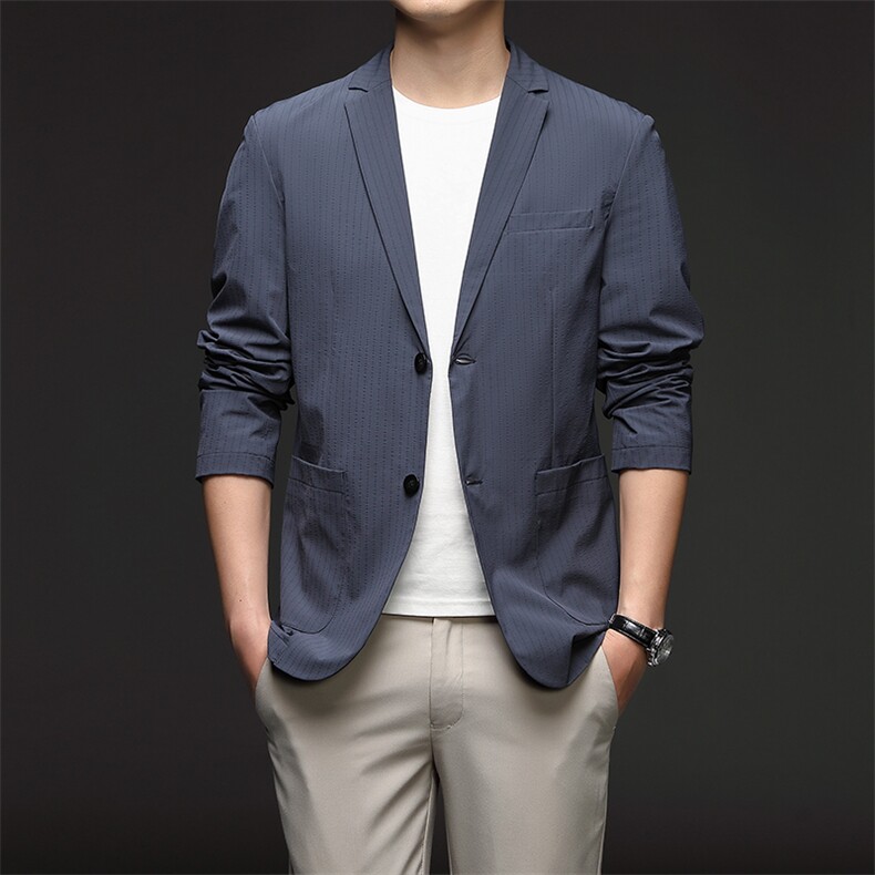 D332703男士2023年春季新款长袖西服休闲青年夹克品质西装单西,男装西服,电商B360