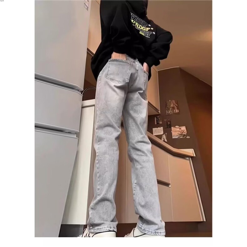 美式复古牛仔裤男休闲裤子潮牌美式高街百搭直筒裤潮WLX515-P43,男装牛仔裤,星座1008