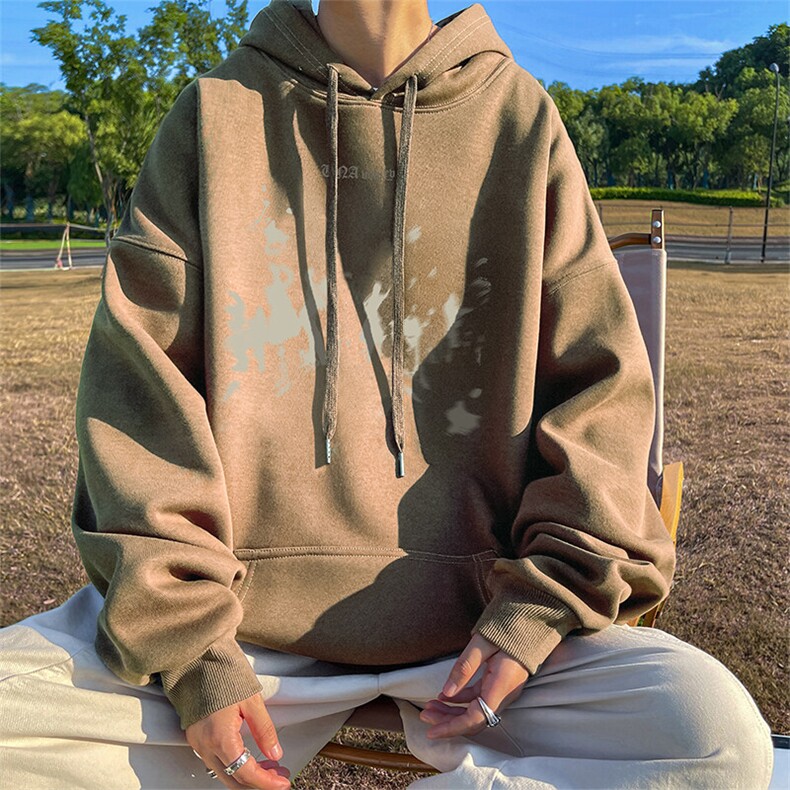 抖音得物供货可提供视频春装重磅美式宽松连帽卫衣DL2452,男装卫衣,电商A486-1