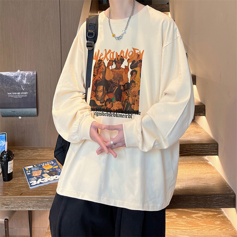 抖音得物供货量大从优可提供视频美式长袖T恤CT787特P25,男装T恤,电商A486-1