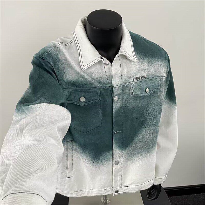 QA02LL-特P85扎染牛仔外套男美式复古cleanfit工装夹克,男装工装外套,星座1007（原301D）