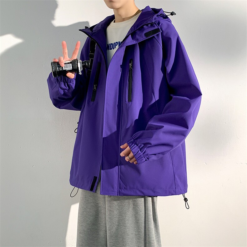 2024秋季新款现货户外夹克男连帽冲锋衣外套DSA157B-JK7812-P80,男装夹克,电商A157B