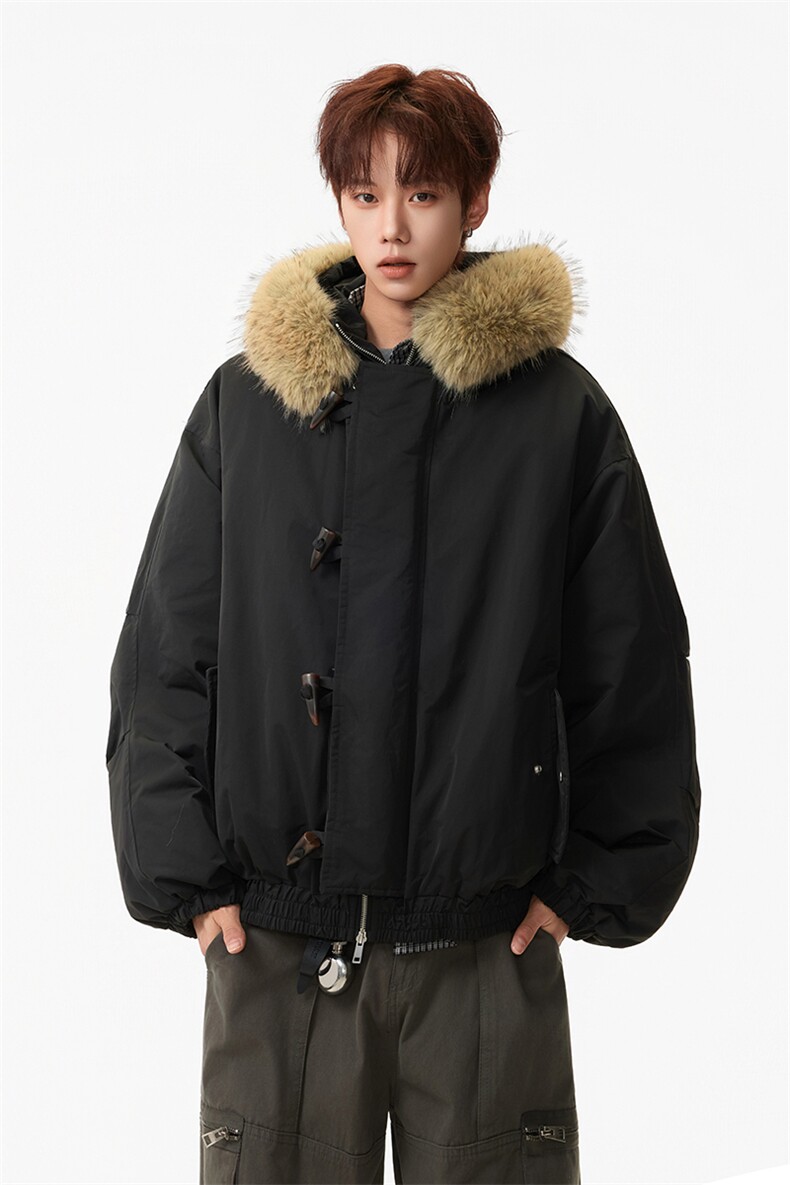 2025冬季毛领加厚棉服牛角扣连帽上衣MF002-P130-控239,男装棉衣,星座216(原A116)