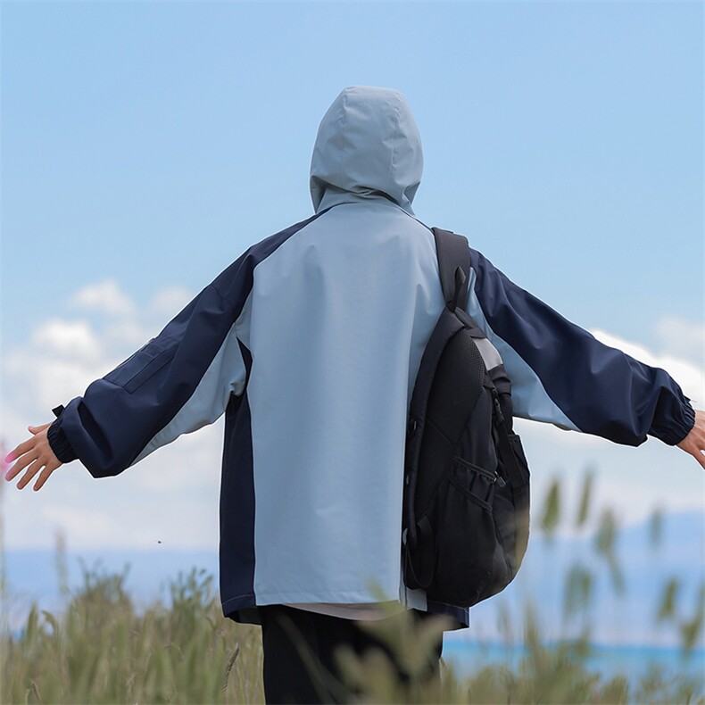 815A-MJ78392-65特秋冬拼接工装服三防冲锋衣外套夹克男模,男装夹克,星座815A