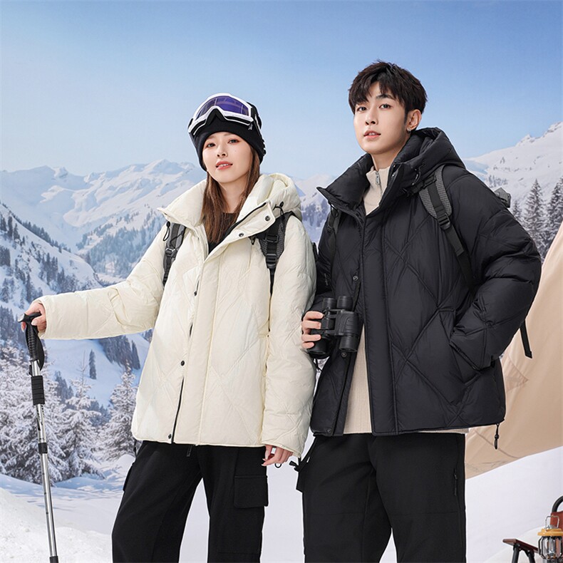 新标90白鸭绒冬季羽绒服连帽短款外套A436-9225-P255359，男装羽绒服，电商A436