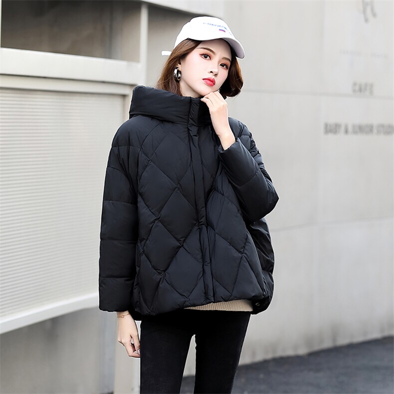 时尚百搭显瘦短款连帽羽绒服女冬季新款轻薄保暖外套,女装羽绒服,阿舍尔精品