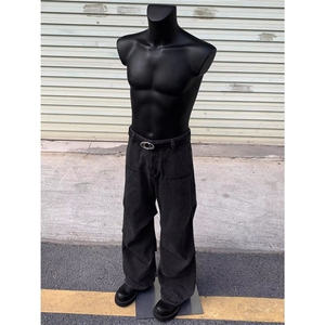 复古工装牛仔裤男宽松直筒阔腿显瘦裤子潮流美式高街百搭休闲长裤图片