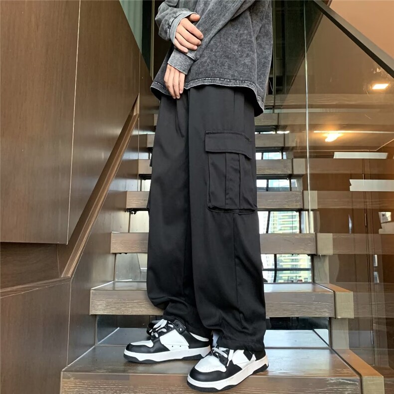 欧美高街工装休闲裤男秋季潮牌大口袋束脚九分裤子K7135-P40,男装休闲裤,星座1109-3