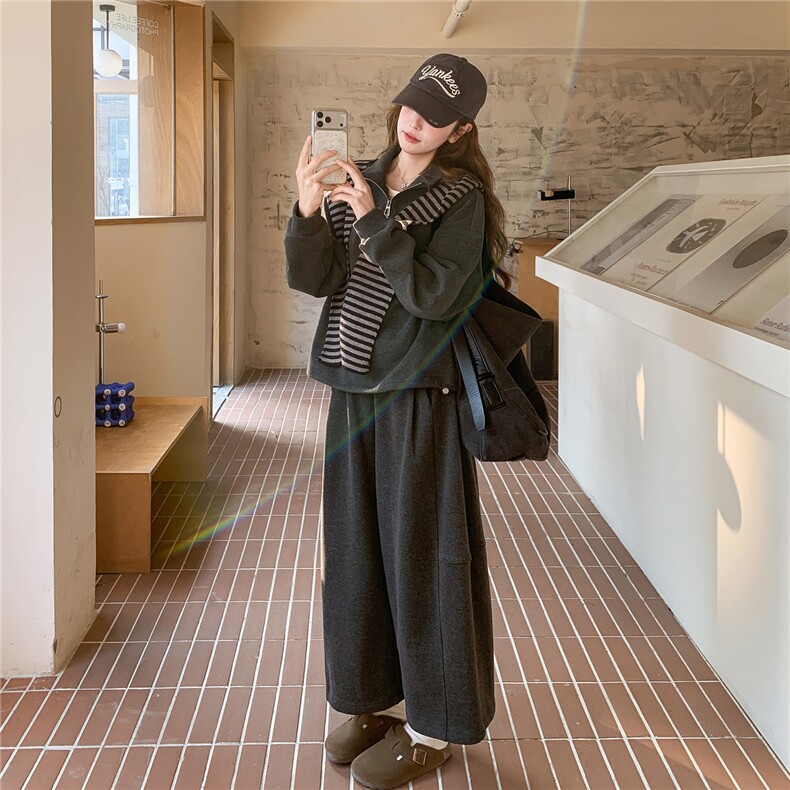 【新款】条纹卫衣套装2D145-C604-P195-控318,女装套装/套裙,2D145