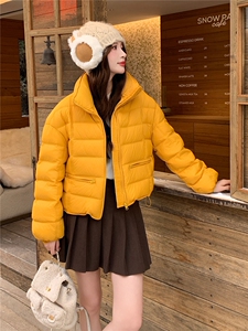 现货排骨款白鸭绒羽绒服2025冬季女新款面包服外套图片