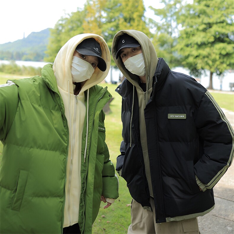 冬季假两件棉服男女同款加厚保暖棉衣棉袄外套M082-特价P63,男装棉衣,电商A007