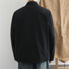 2026年春新款通勤外套行政上衣男士简约翻领休闲夹克，男装夹克，星座914