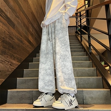 A316-1-K1243特P4065秋季2025新款扎染脏脏抽绳直筒裤卫裤，男装休闲裤，星座906（原电商a316-1）