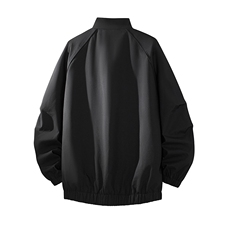 美式高街复古老钱风薄款夹克冲锋衣男女纯色休闲宽松立领飞行外套，男装夹克，电商A486