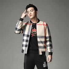 2021春秋款热销款格子夹克正常尺码长期货55017-1，男装夹克，钱塘6007(原2006)