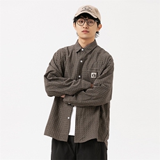 2026春季新款男日系潮牌格子长袖衬衫宽松外套衬衣CS276-F85，男装衬衫，电商A101（原外27）