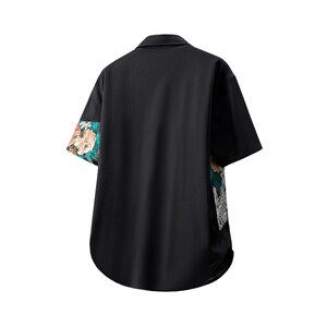 1绣花拼接成分：聚酯纤维M-5XL大码短袖衬衫男DCS7743P42控68图片