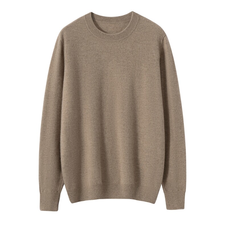 2025年秋季圆领青春流行长袖时尚百搭休闲，男装羊绒套衫，朝思纯山羊绒
