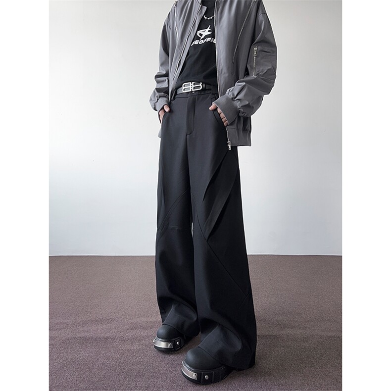 港风 cleanfit解构休闲裤西裤微喇长裤A014-DY25017-P60控88图片