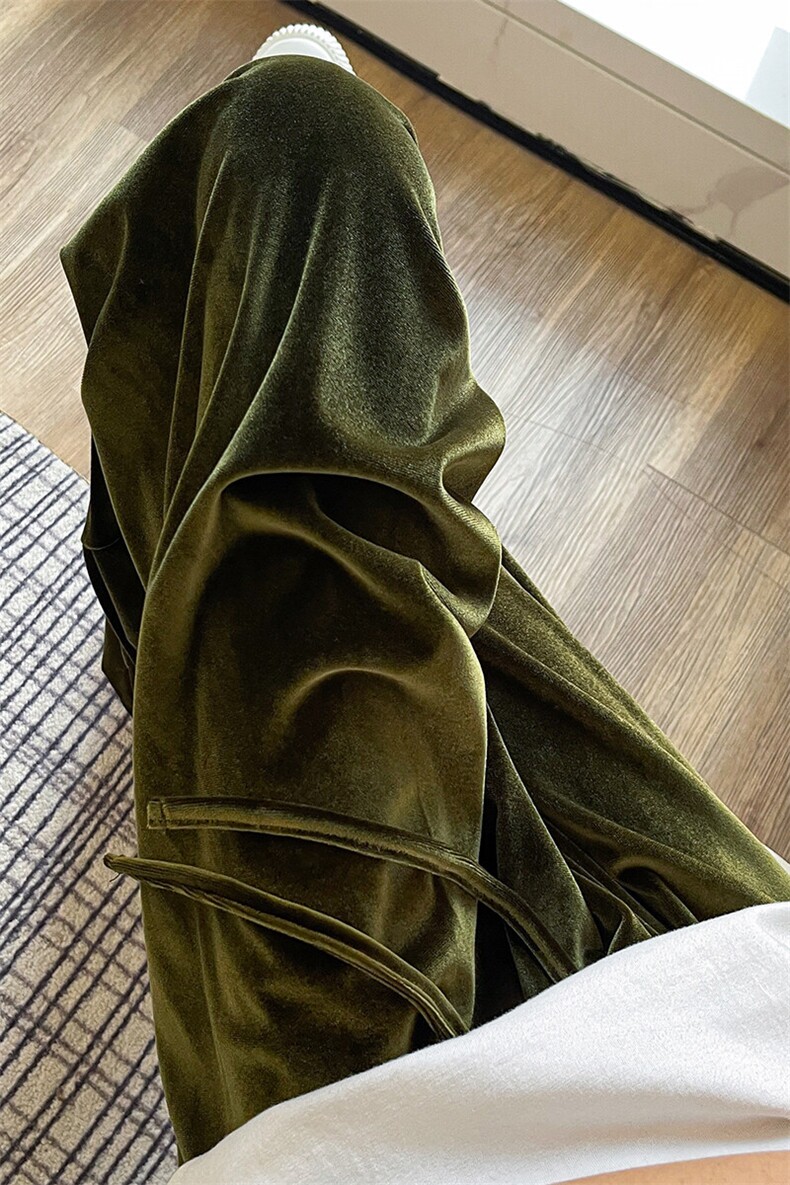 8XL-M加绒美拉德宽松金丝绒阔腿裤垂感拖地裤K993P55加绒65控78,男装休闲裤,电商D206-1