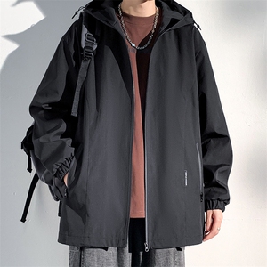 2026 春季新款 港风光影墙大码防水冲锋衣夹克M-5X HJ24144-特P55,男装夹克,电商A022