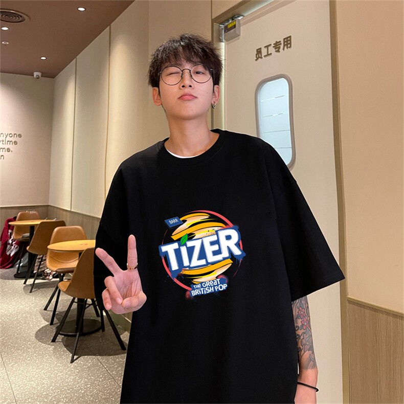220g纯棉美式夏季短袖t恤男DT409-特批19控38,男装T恤,电商B370