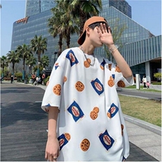 C514P23夏季新款印花扎染短袖T恤百搭韩版ins超火百搭，男装T恤，星座512-6