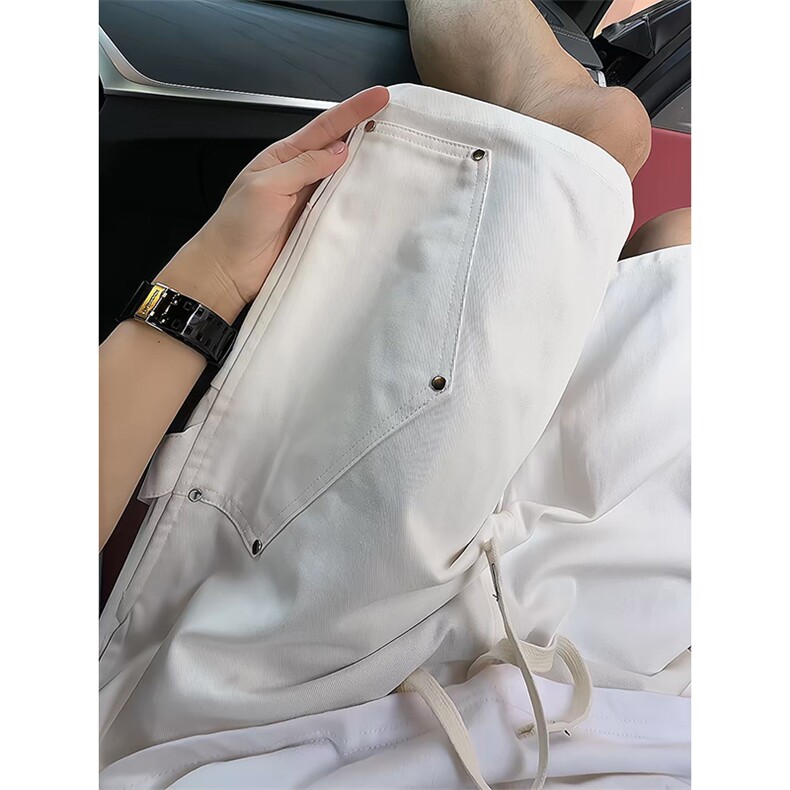 夏季港高街铆钉工装短裤直筒运动5分6分短裤DK8491-P32【特价】,男装牛仔裤,电商A007