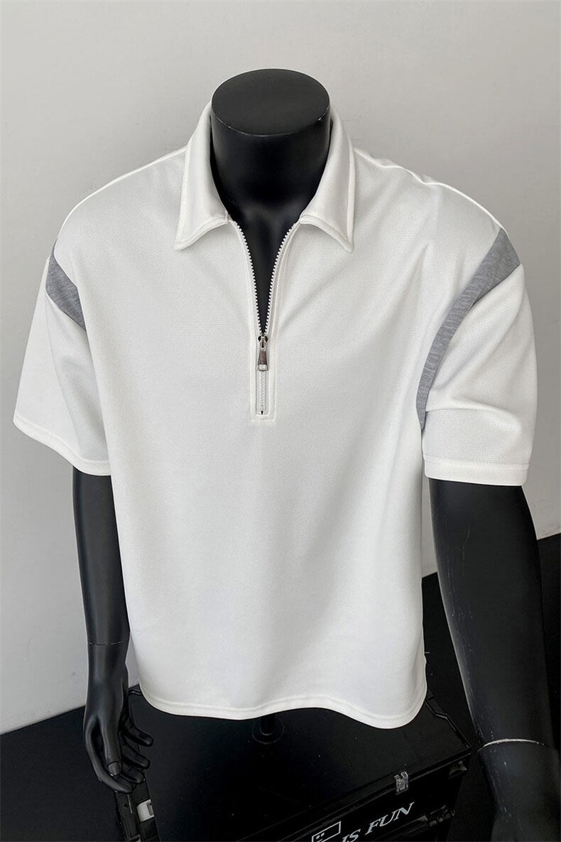 拼接polo衫套装大码情侣T3611上衣特P30控58/DK8602裤子特P25控48,男装Polo衫,电商A007