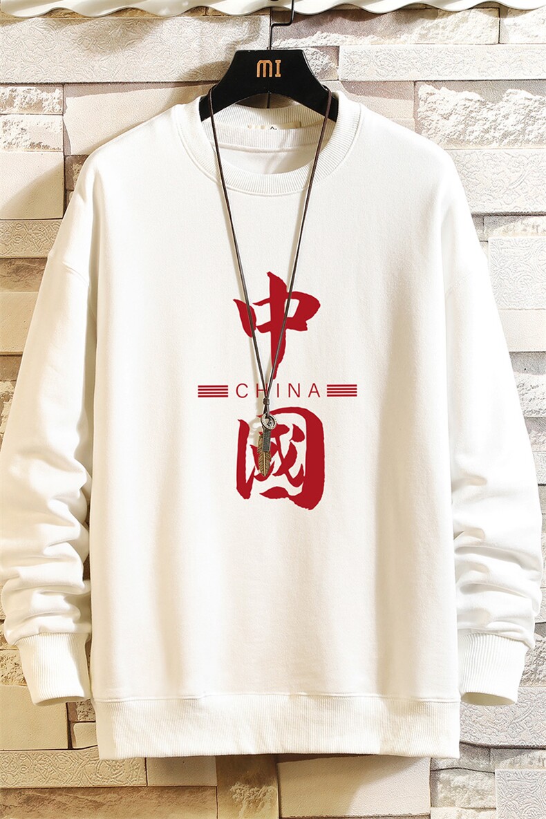 S6198-P28加绒款-P33秋季圆领卫衣男大码韩版宽松长袖外套砖墙,男装卫衣,电商A040A