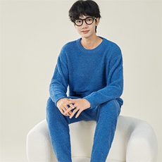 新款休闲保暖时尚情侣套装家居服两件套TZ3151-P100，男装棉衣，星座310B-3