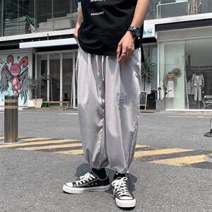 204-K20-P35男士裤子夏季工装束脚潮流男装ins 春夏薄款休闲长裤图片