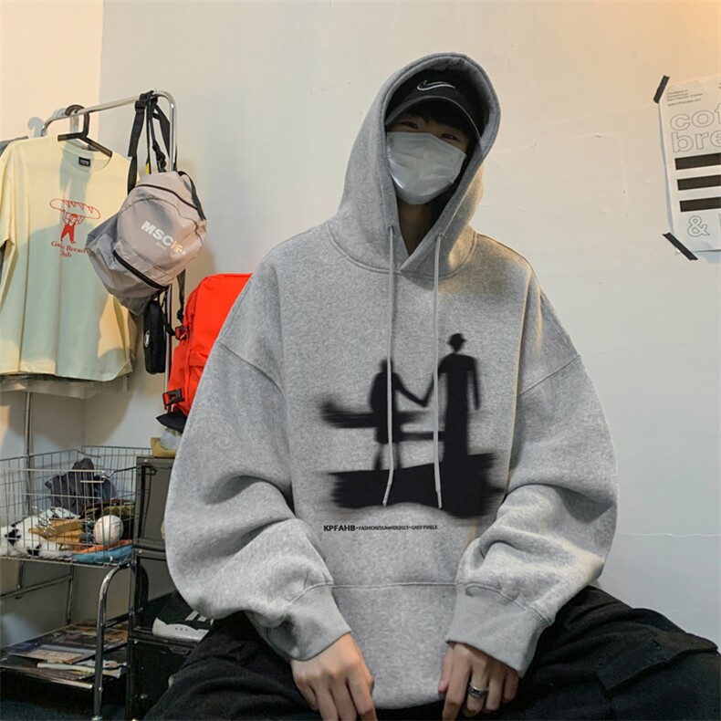 ！连帽圆领卫衣男装港风帽衫男 LM138-P35图片