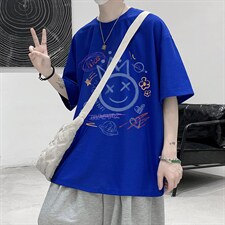 HT73180-P22华夫格t恤男短袖男大码五分袖大皂风，男装T恤，电商A040