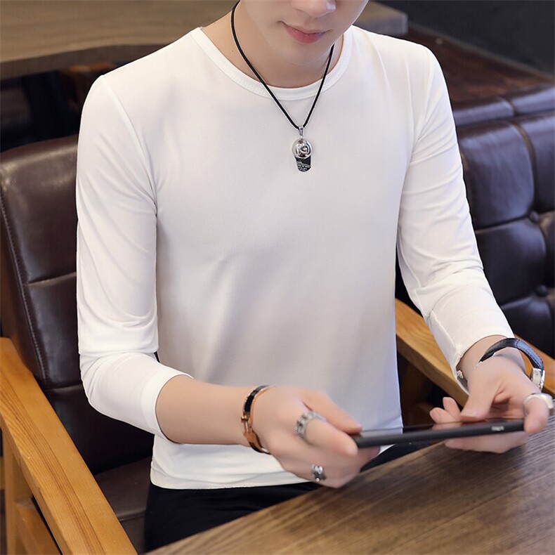 赠品纯色光板长袖T恤男修身韩版时尚打底衫T8888-P7，男装T恤，星座1206-1（原A206-1）