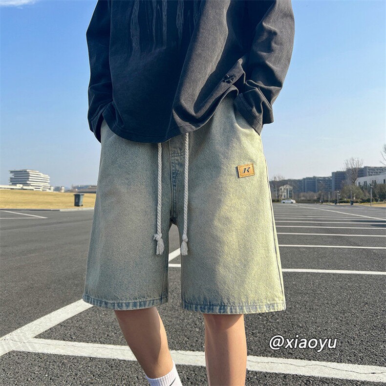 XZ616夏季新款麻绳贴标牛仔裤休闲短裤TY815P45控58,男装牛仔裤,星座512A（原616）