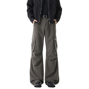 2025新款美式潮牌宽松直筒工装重工水洗闲牛仔情侣长裤 K8008/P63图片