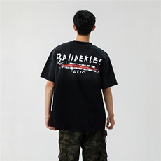 2025新款潮牌短袖宽松韩版字母印花扎染工艺T恤T9017/P5588，男装T恤，星座202-3