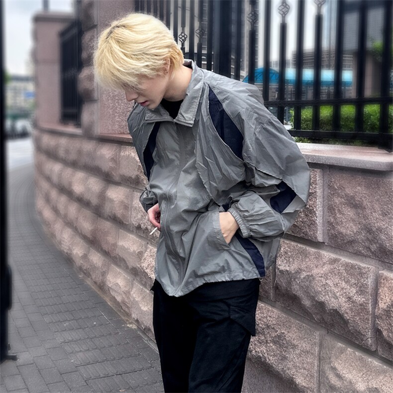（自家图）双层宽松运动防晒衣潮ins防晒透气小众长袖2235,男装防晒衣,星座910-5